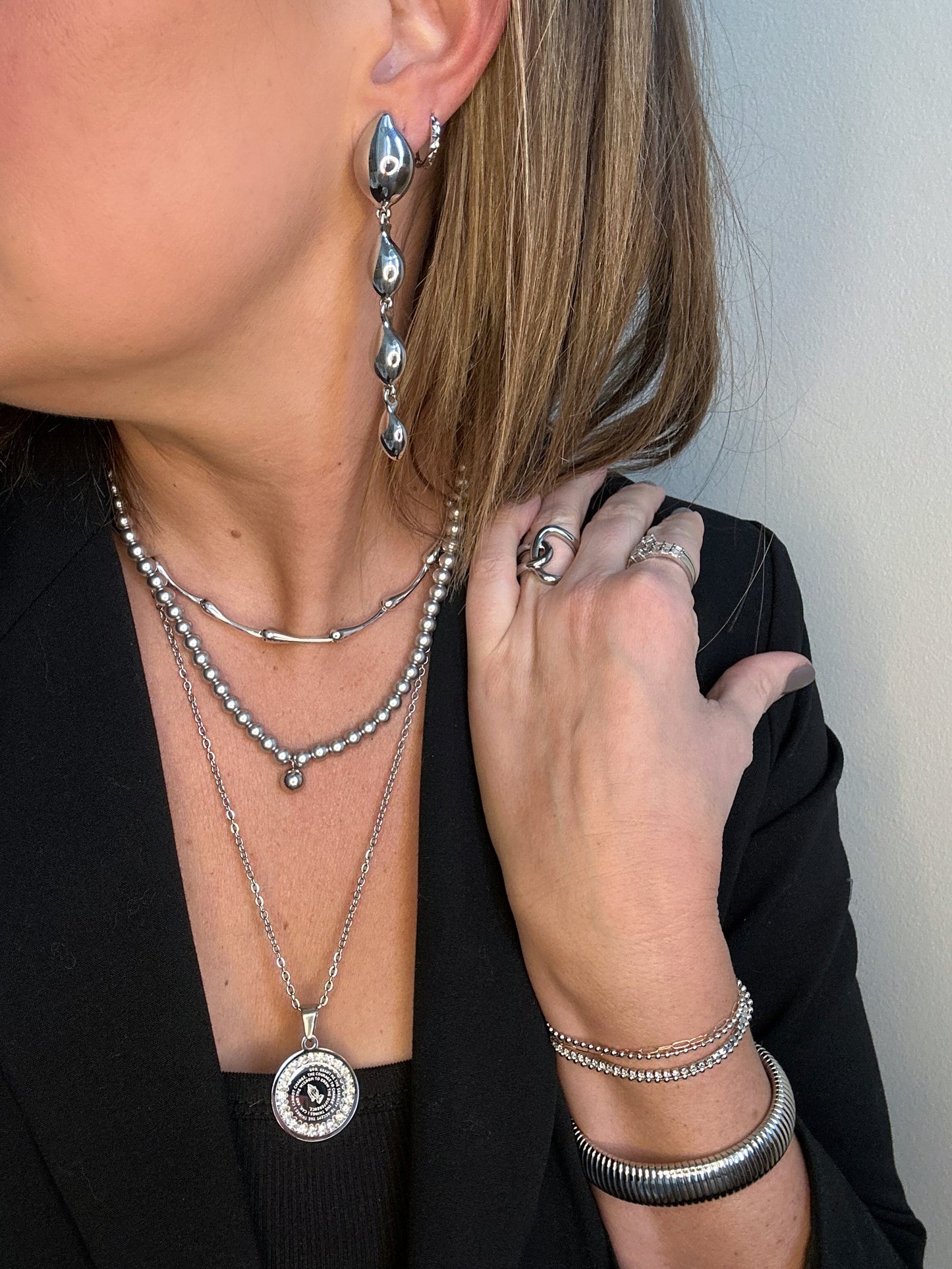 Dashing in Silver Necklace