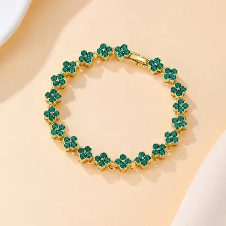 Green Floral Bracelet