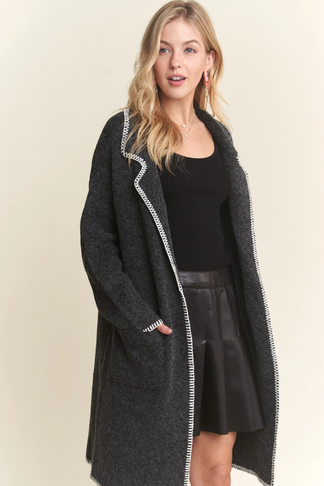 Stitch Accent Cardigan