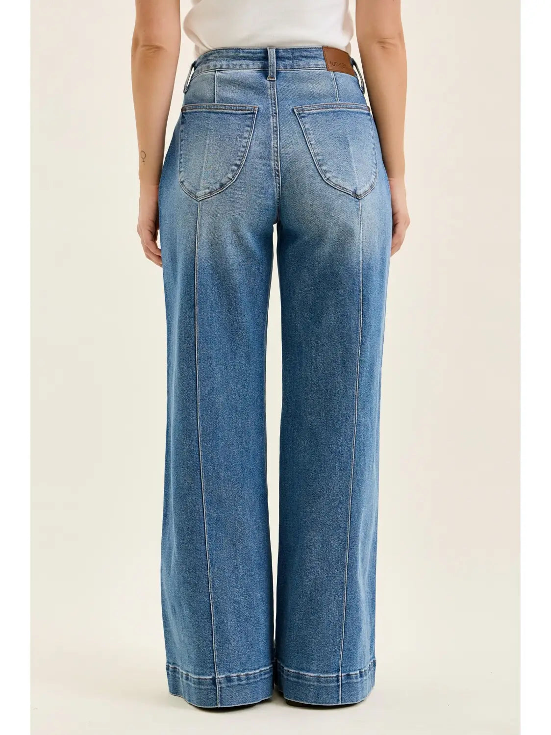 Judy Blue High-Waisted Liza Wide Leg Palazzo Jeans