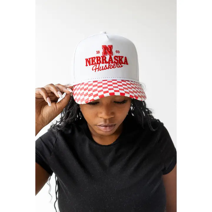 Nebraska Checkered Hat