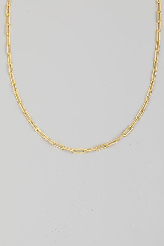 Oval Cable Chain Link Necklace in Gold (FINAL SALE ITEM)
