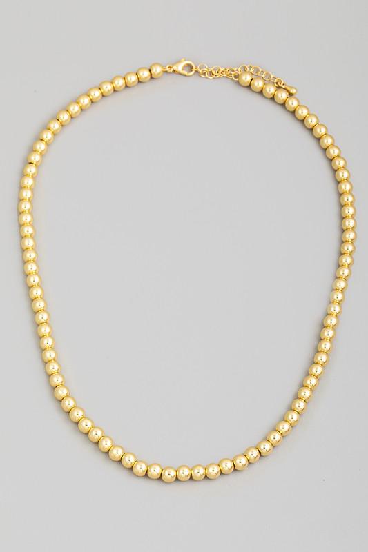 Gold Dipped Ball Beaded Necklace in Gold (FINAL SALE ITEM)