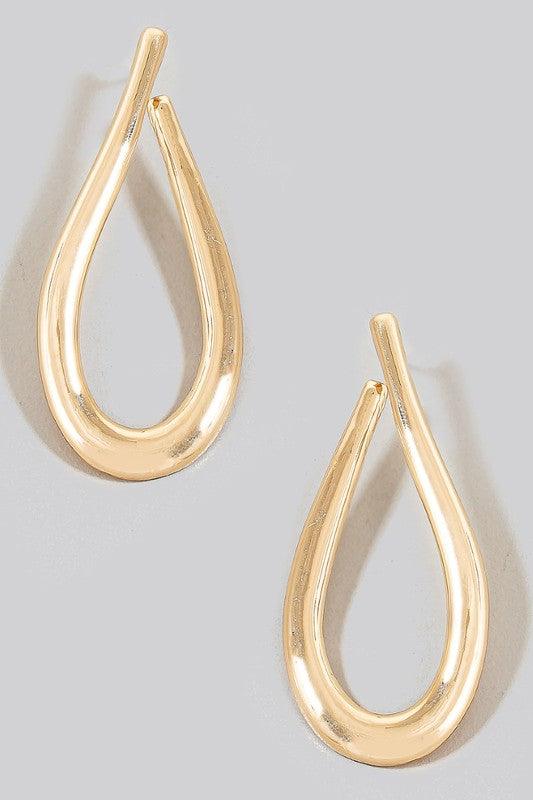 Oval Drop Earrings in Gold (FINAL SALE ITEM)