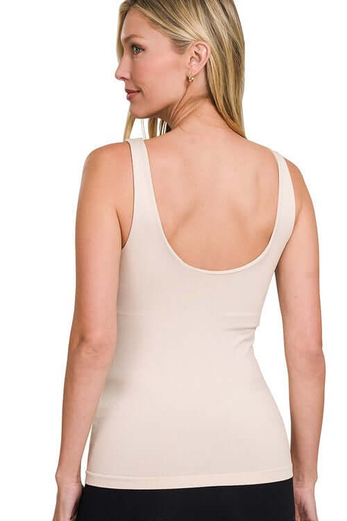 Built in Bra Tank in White