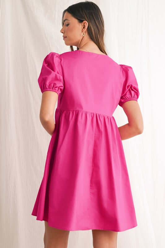 Tie Knot Midi Pink Dress New Arrival