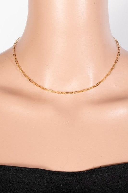 Gold Choker Chain Necklace