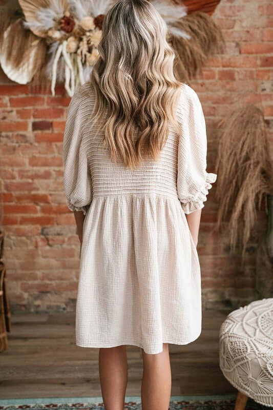 Running Through the Fields Dress Flowy Ruffle Sleeves
