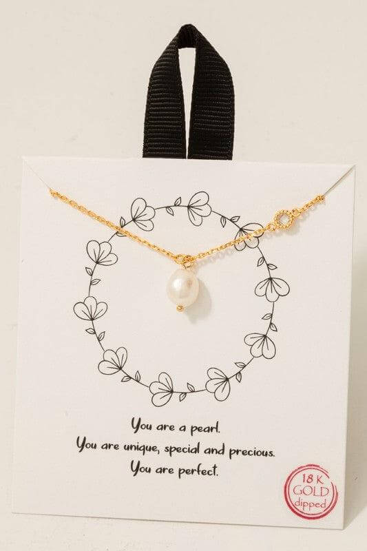 Pearl and Gem Chain Necklace