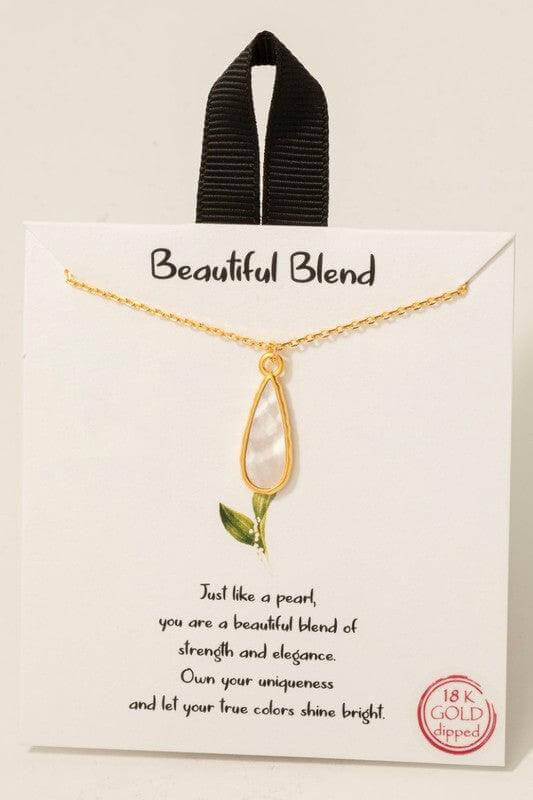 Mother of Pearl Tear Necklace