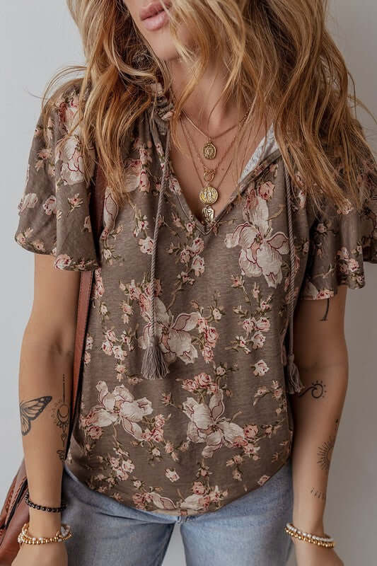 Flowers in Time Top (FINAL SALE ITEM)