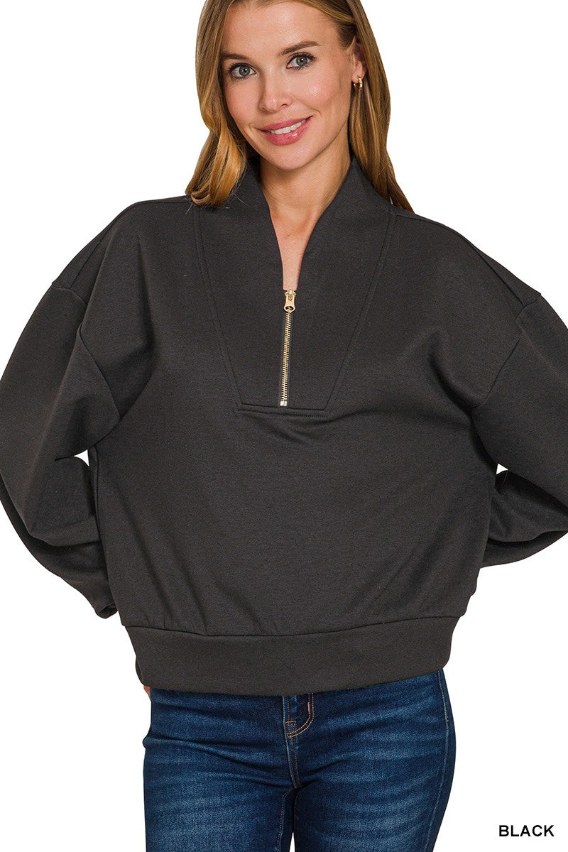 Black Scuba Pullover