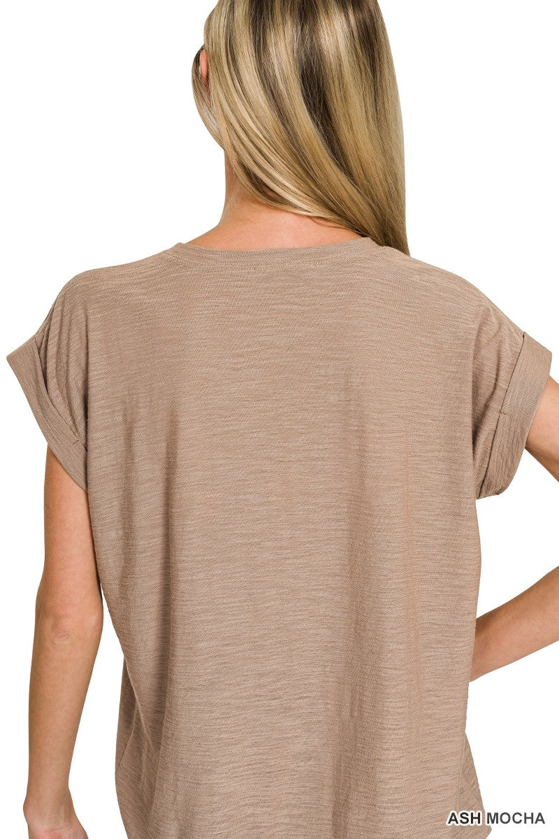 Cuffed Sleeve Top