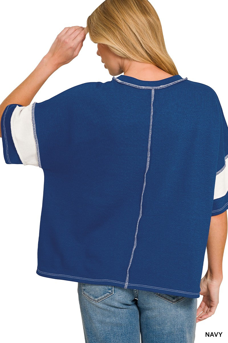 Stripe French Terry Top