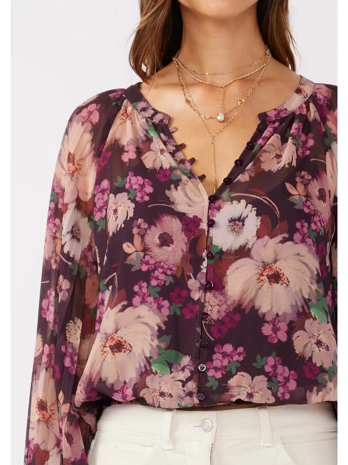 Layered Floral Top
