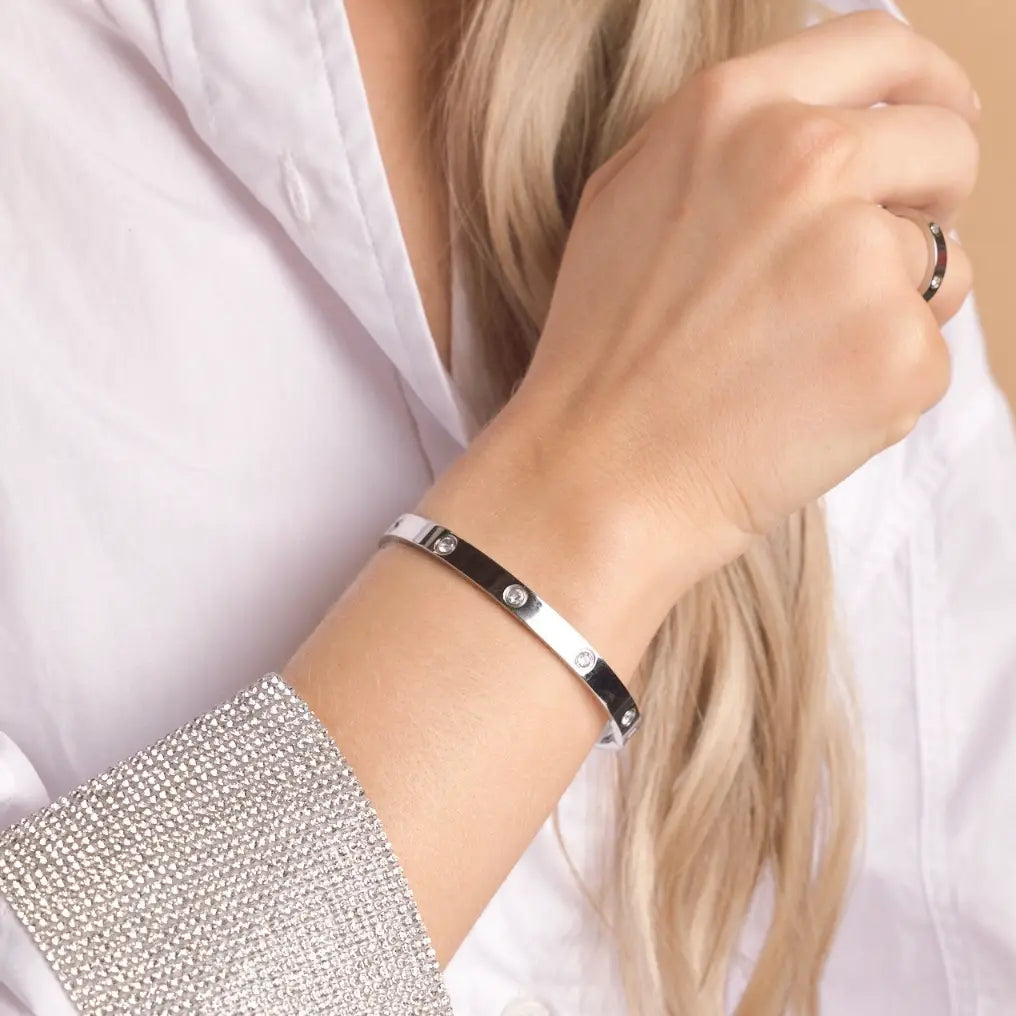 Silver CZ Cuff