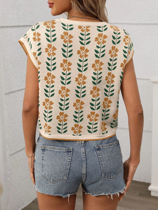 Vintage Floral Crop Top