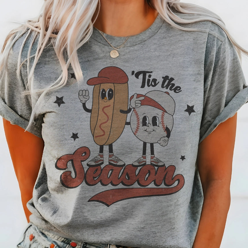Hotdog Baseball Graphic Tee