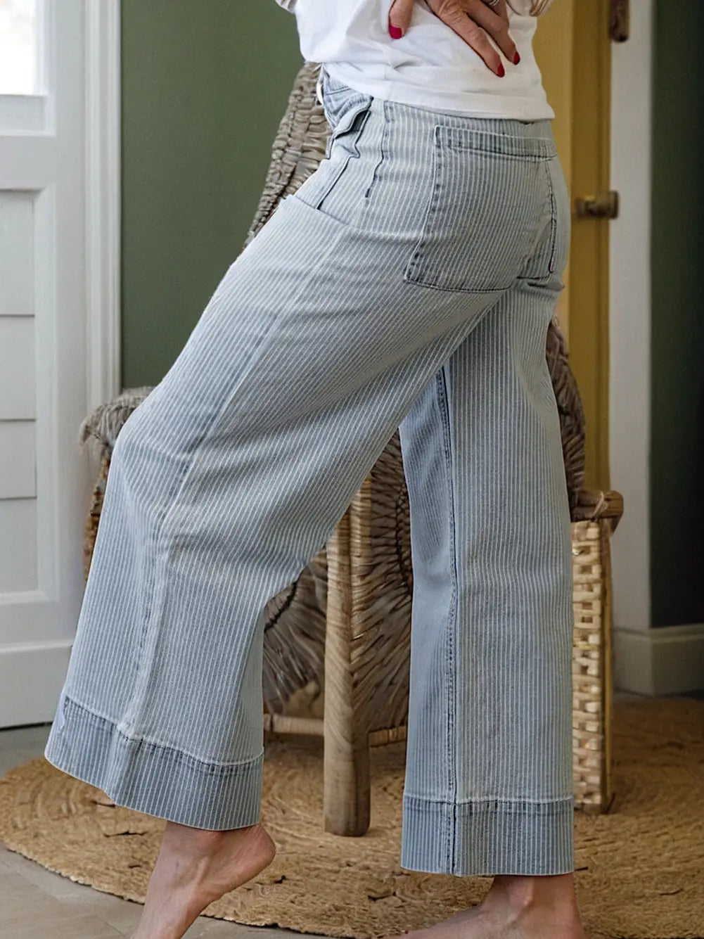 Stripe Front Pocket Jeans