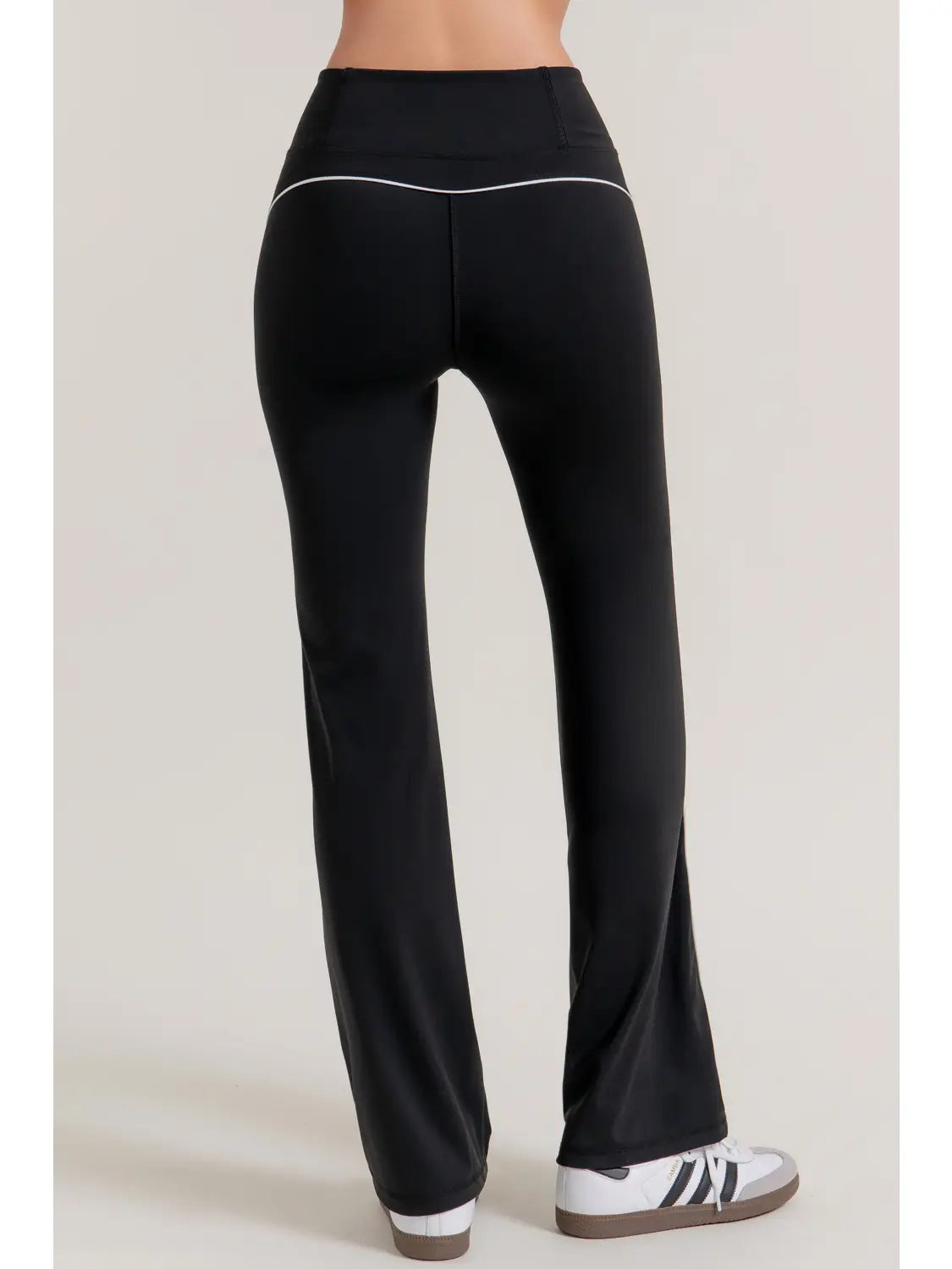 Black White Piping Leggings