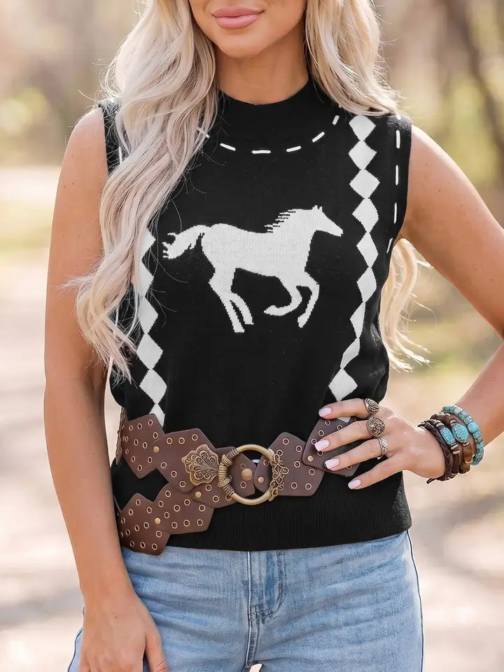 Horse Sweater Vest