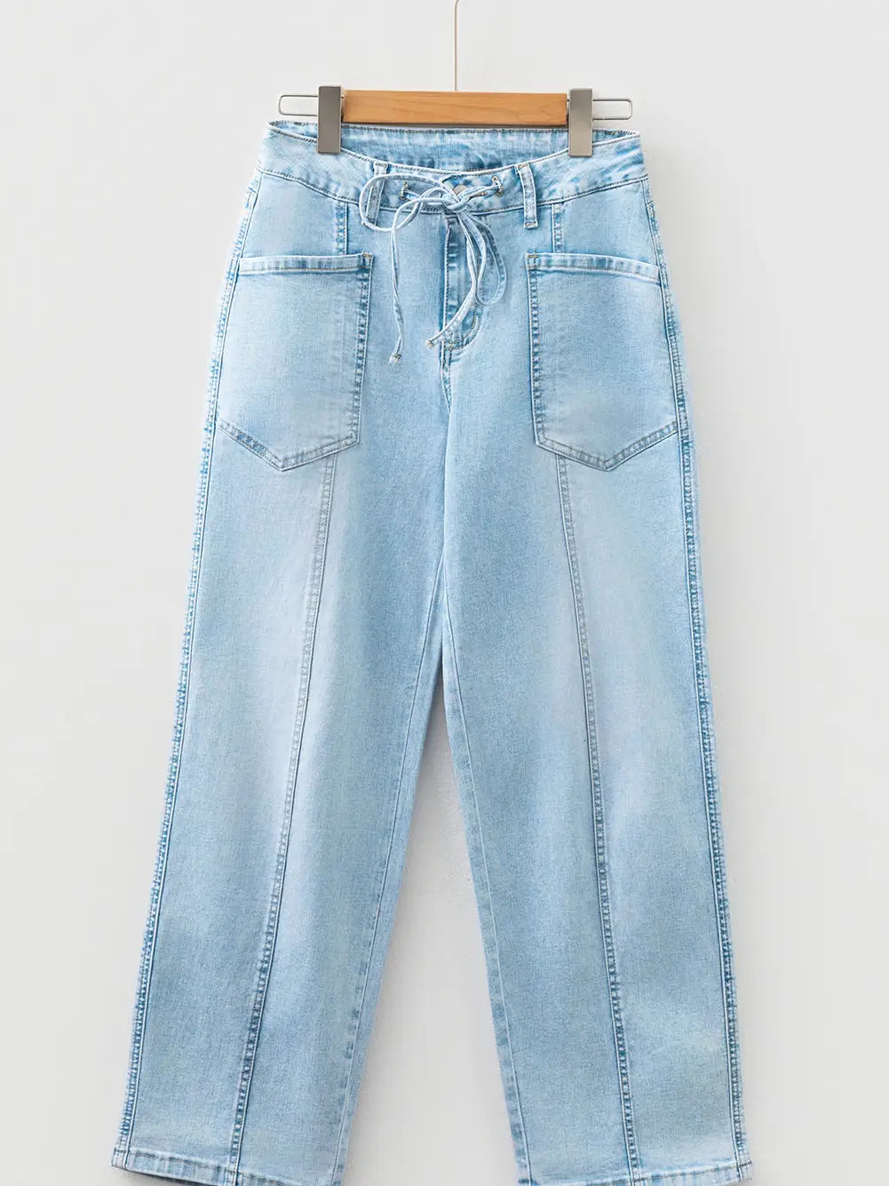 Drawstring Barrel Jeans