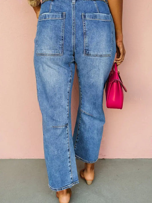 Ankle Length Barrel Jeans