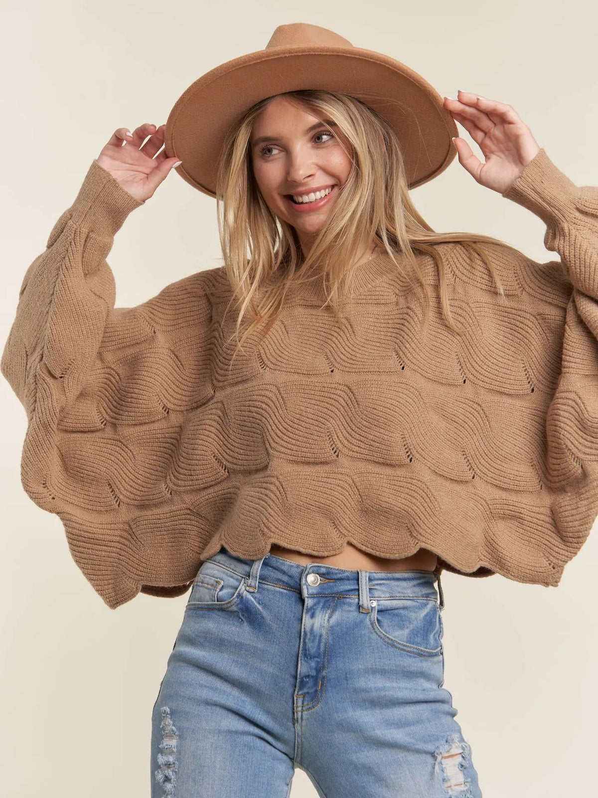 Scallop Loose Fit Sweater