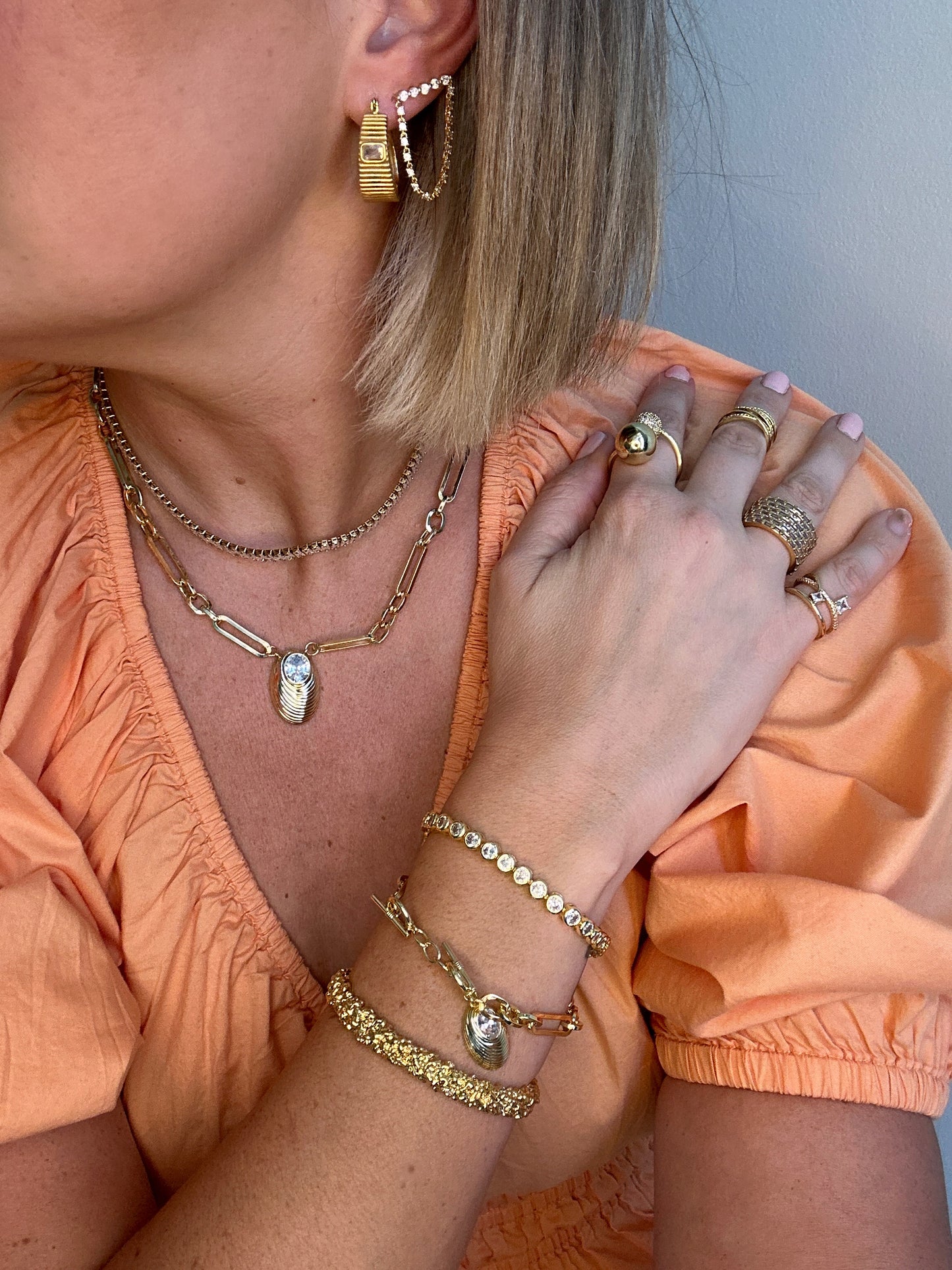 Tennis Dangle Earrings