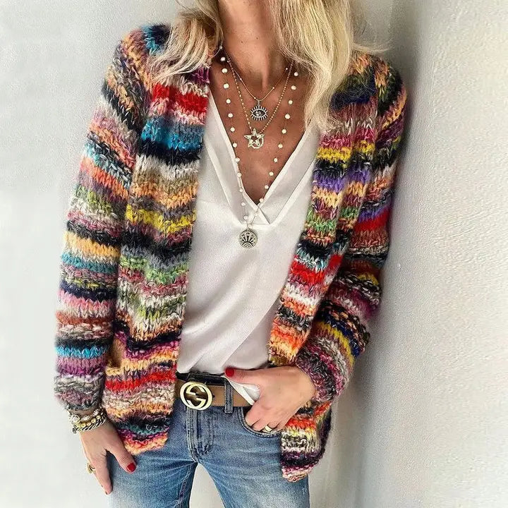 Rainbow Stripe Cardigan