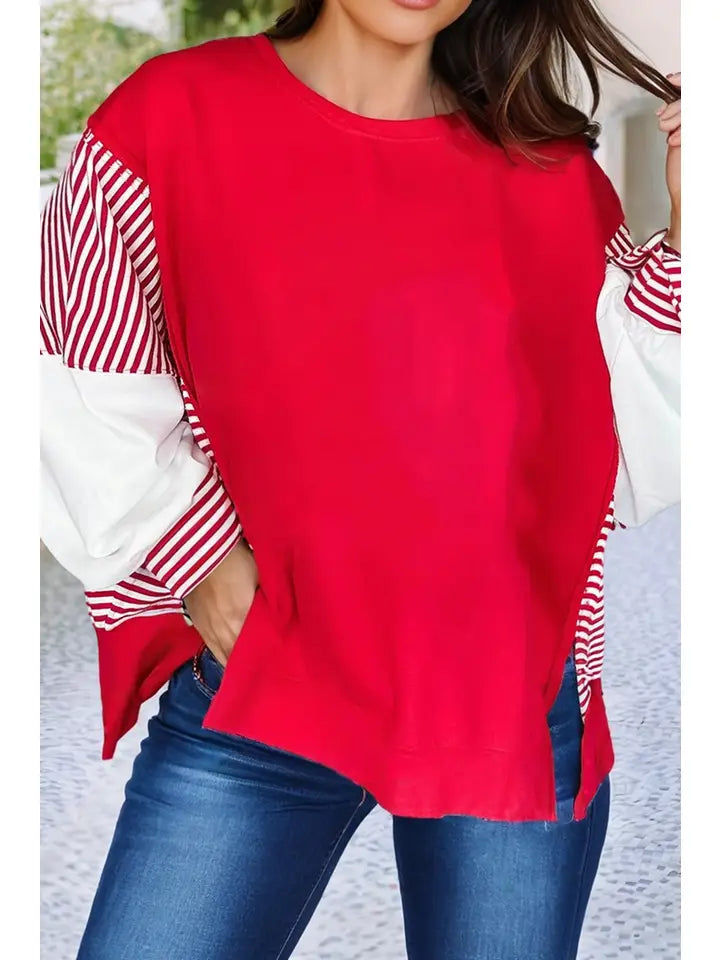 Patchwork Sleeve Top