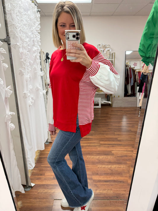 Patchwork Sleeve Top