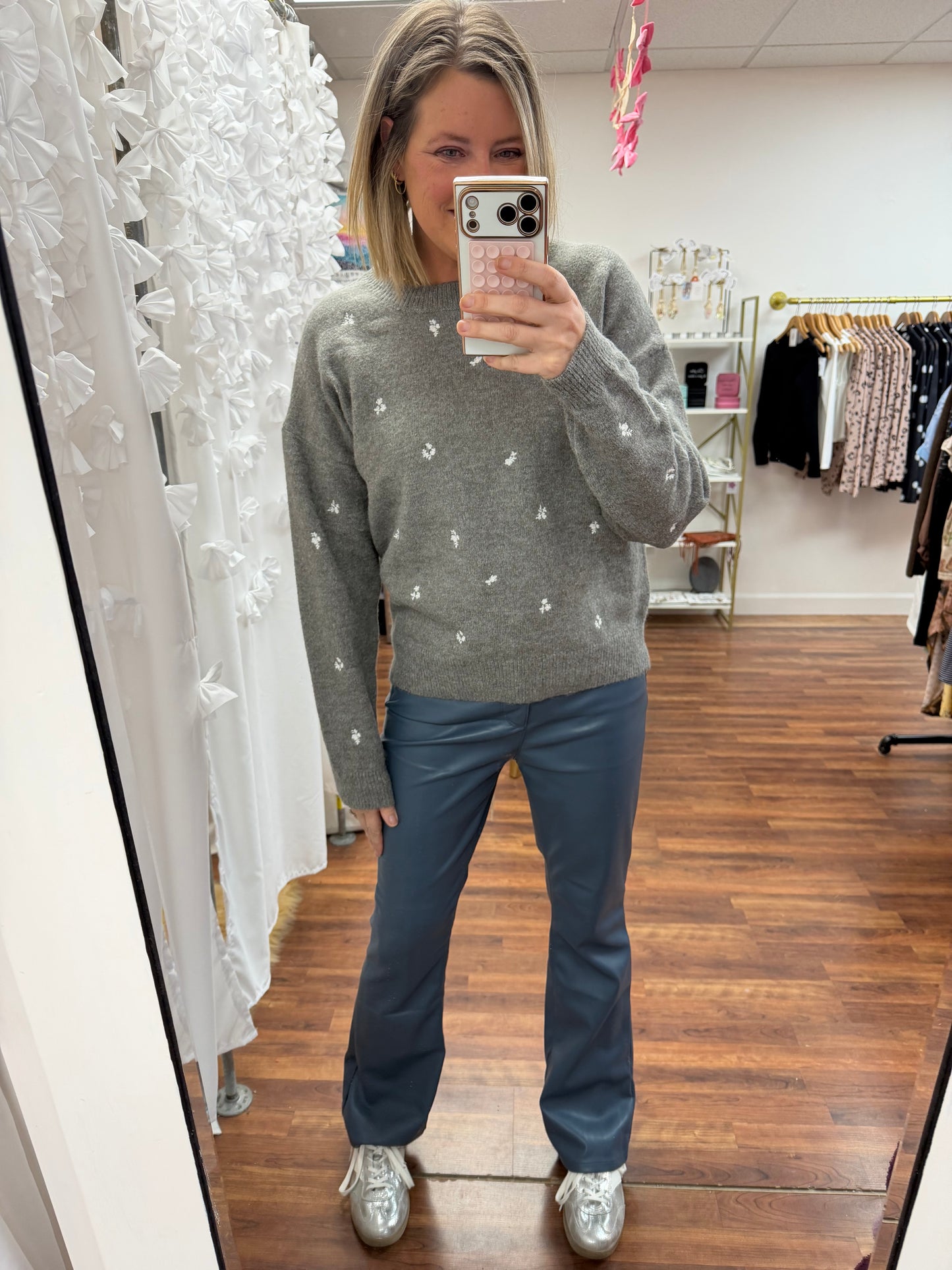 Blue Faux Leather HW Judy Blue