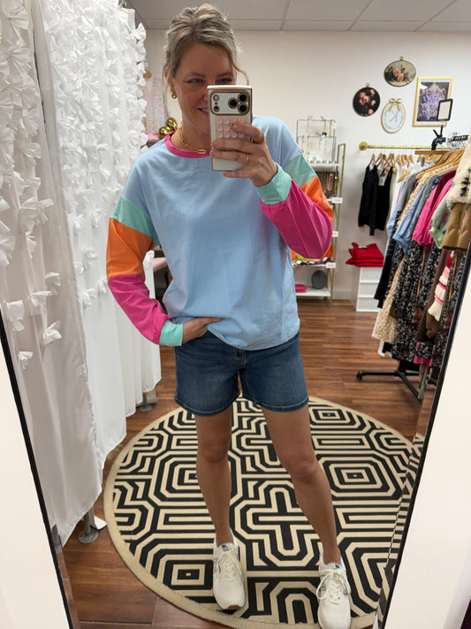 Colorblock Long Sleeve Top
