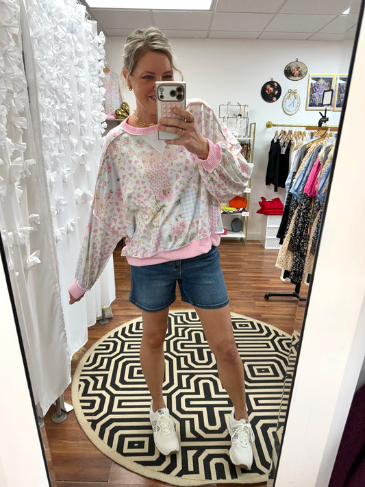 Floral Patchwork Top