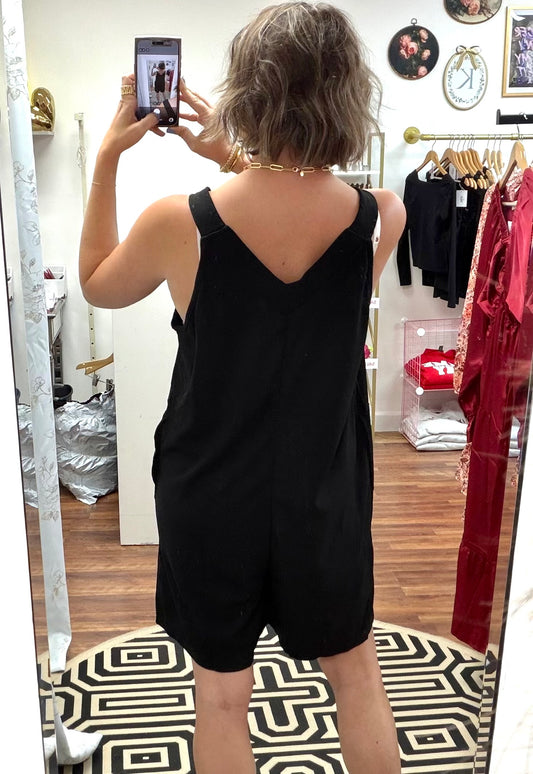 Black Loose Fit Romper