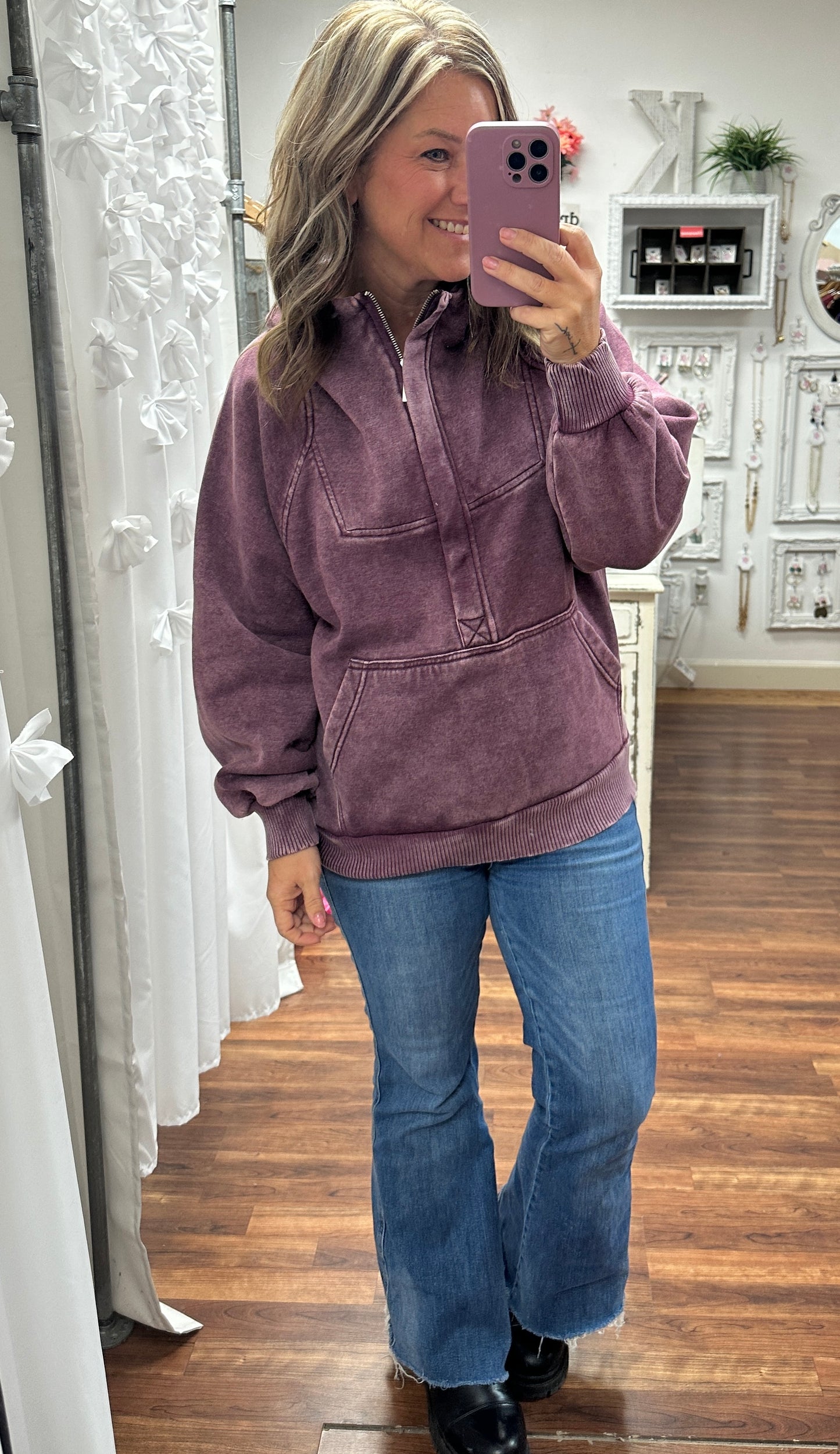 Grape Mist Acid Wash Hoodie