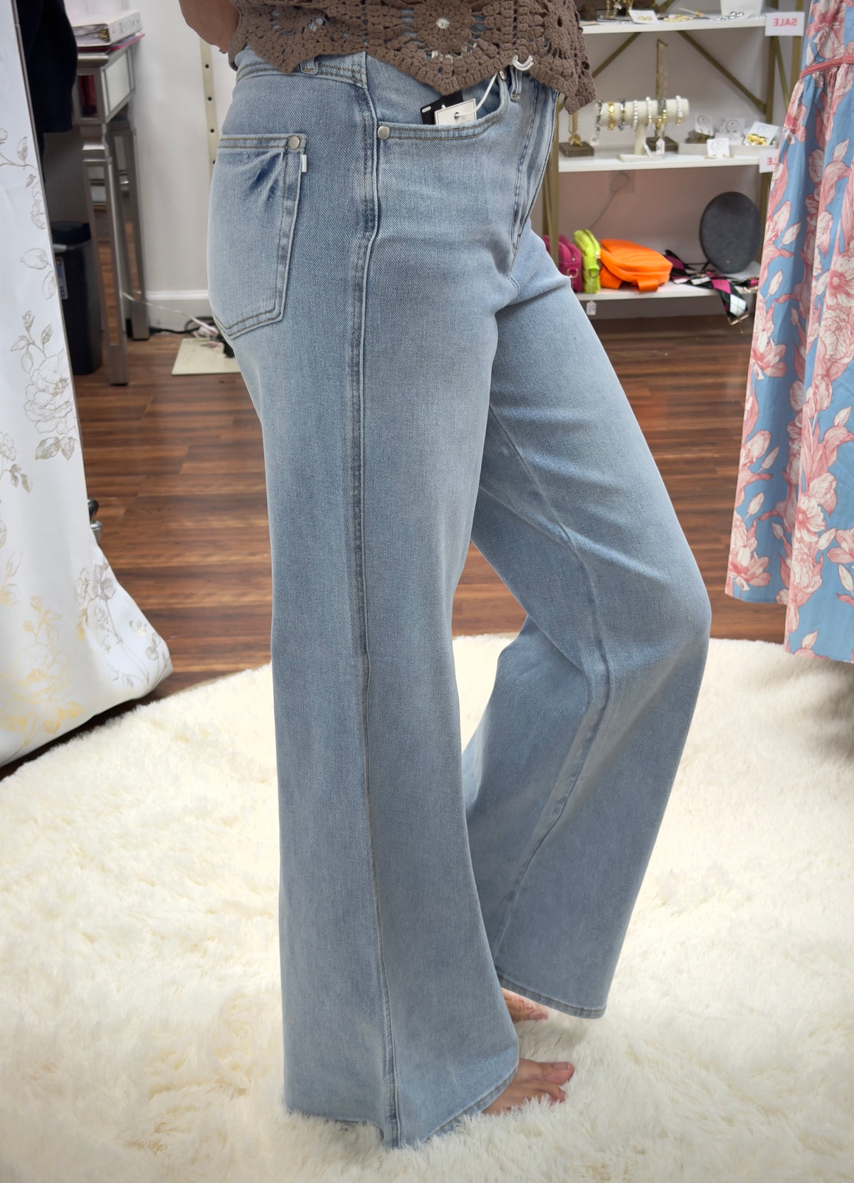 Judy Blue High-Waisted Retro Wide-Leg Jeans