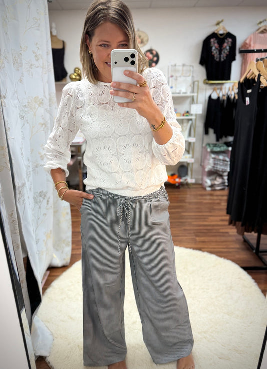 Striped Wide Leg Pant