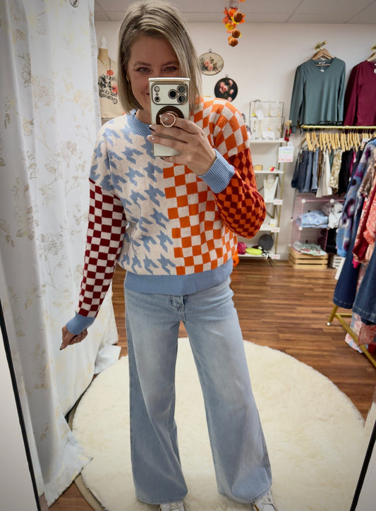 Multicolor Patterned Sweater