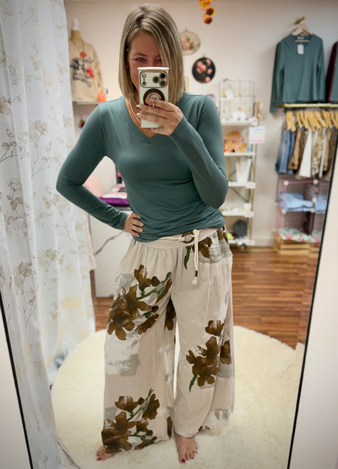 Flower Wide Leg Pant