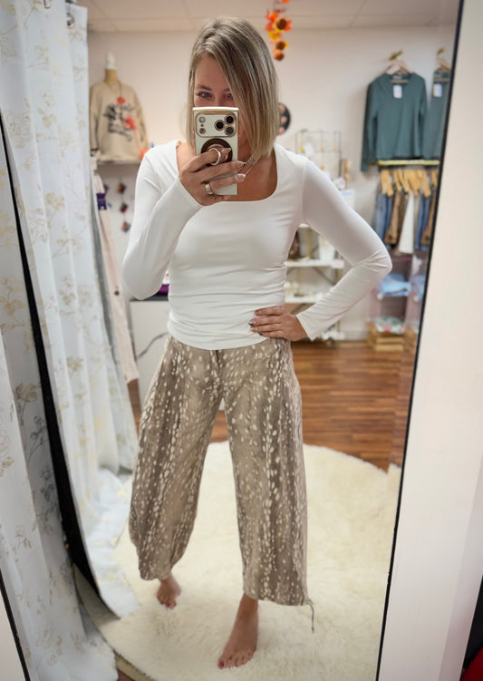 Fawn Spot Wide Leg Pants