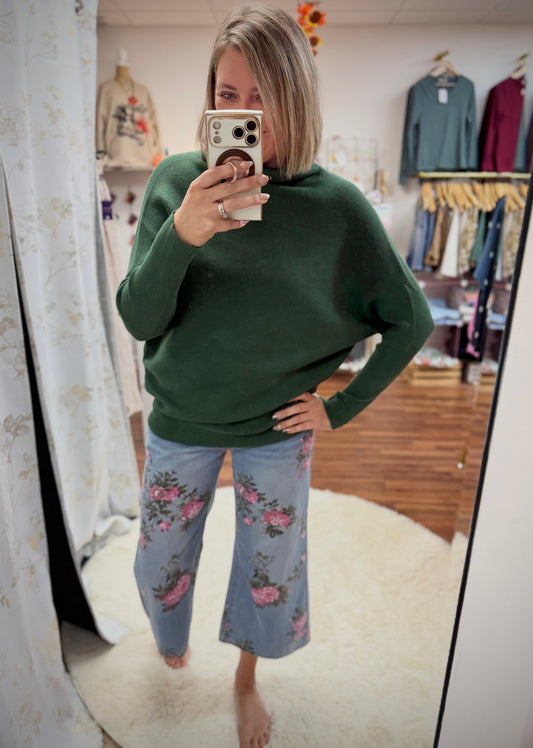 Dolman Mock Neck Sweater