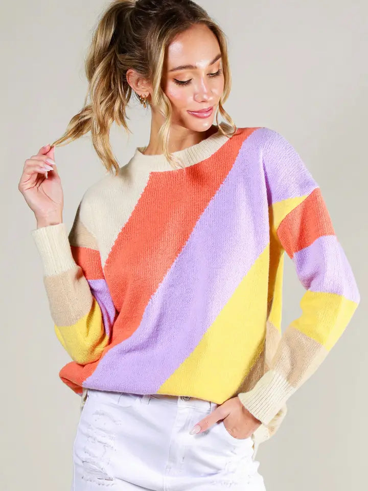 Color Block Spring Top