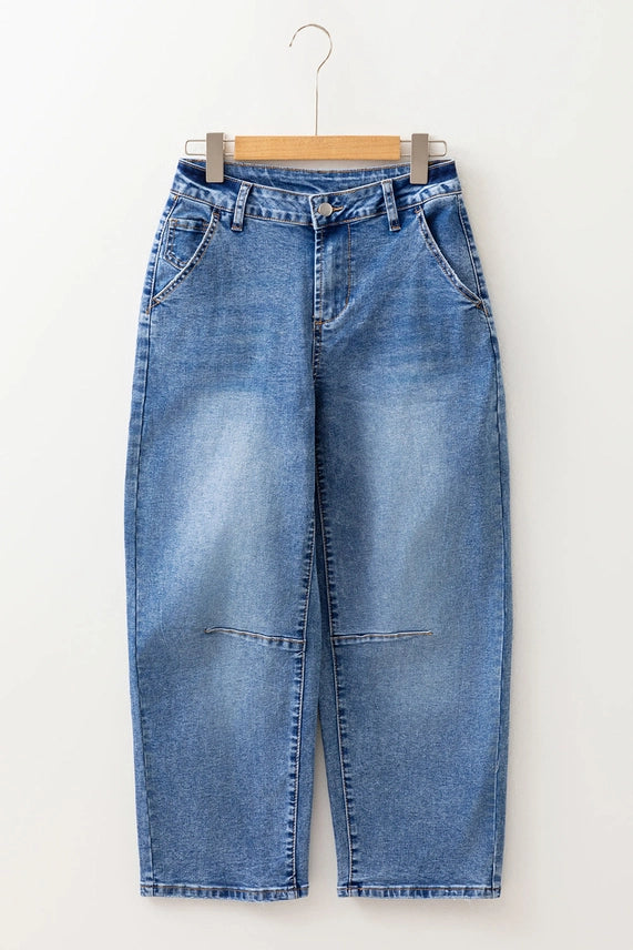 Ankle Length Barrel Jeans