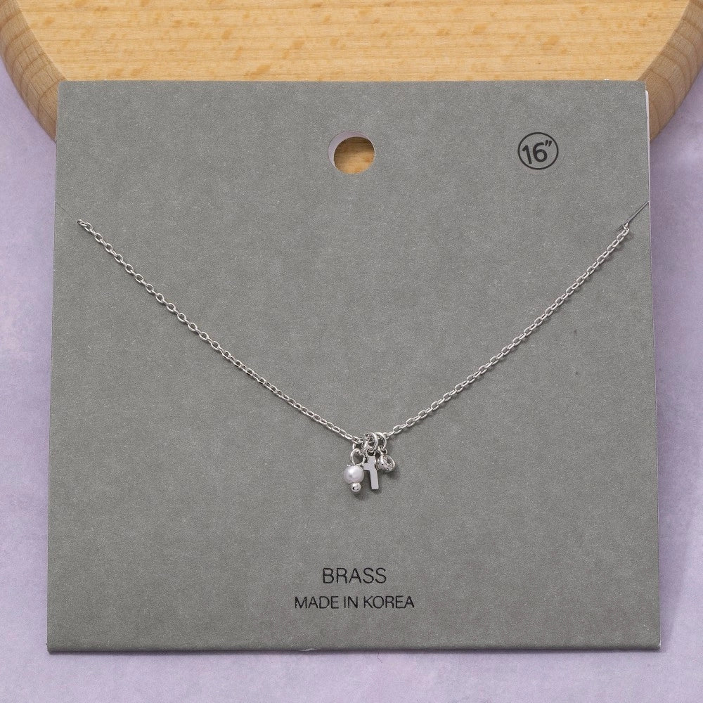 Dainty Silver Cross Necklace