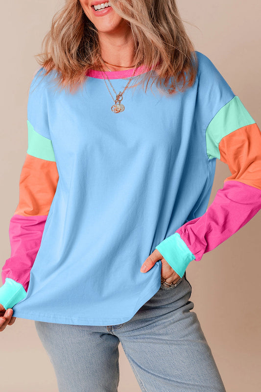 Colorblock Long Sleeve Top