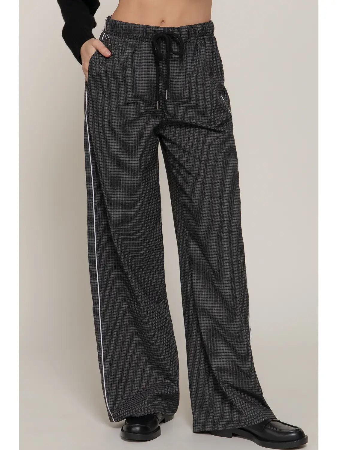 Checkered Piping Pants