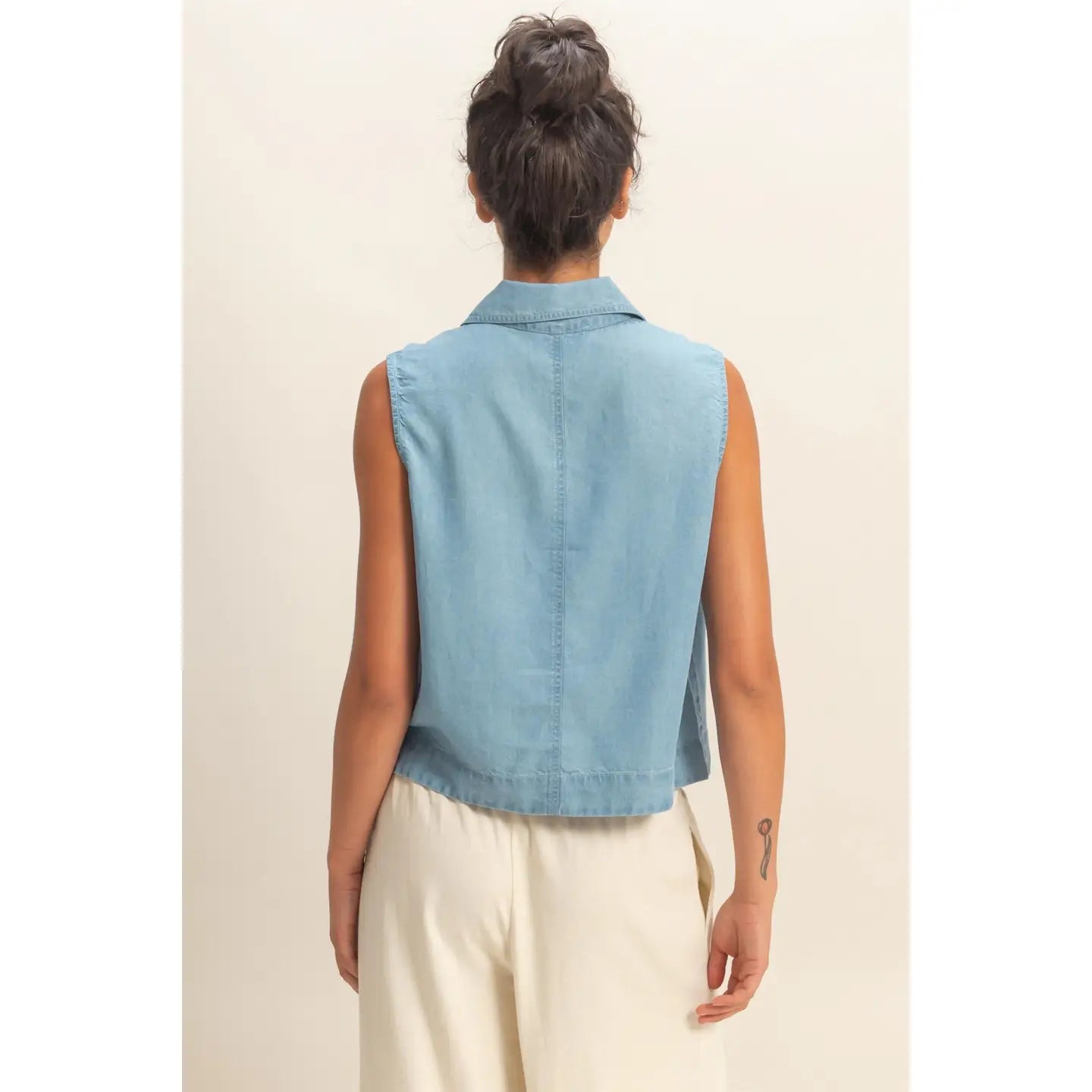 Button Up Collar Top
