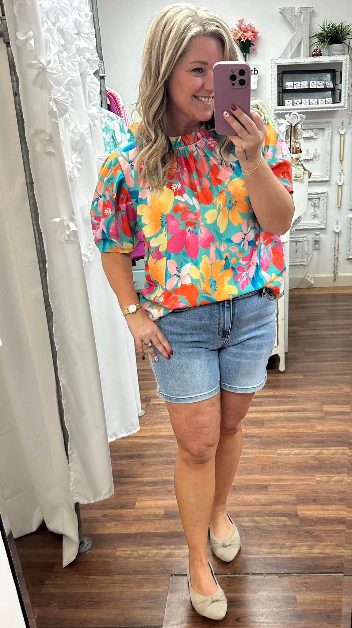 Frilled Floral Top (FINAL SALE ITEM)